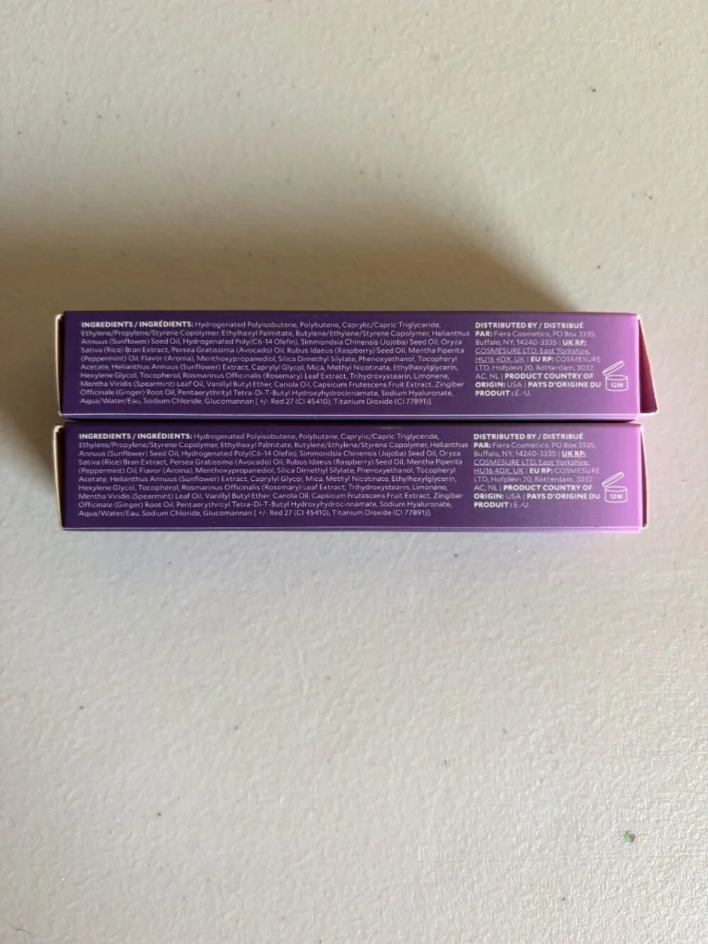 Open Box Set of 2 Fiera Fulluptuous Lip Plumper/Hydrator Lip Gloss .15 fl oz